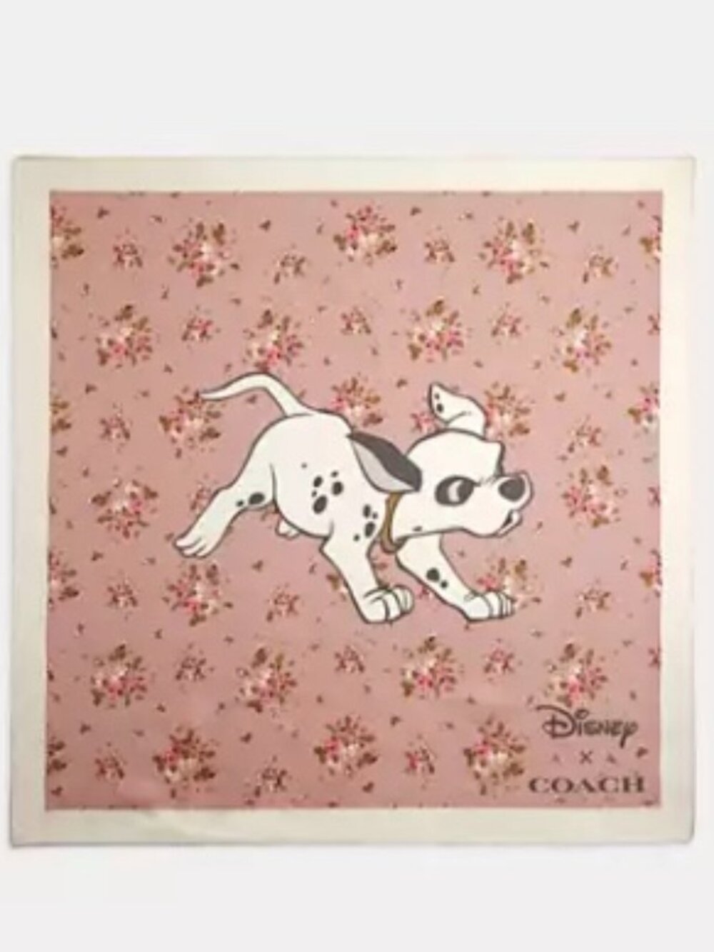 Disney X Coach Dalmatian Floral Print Silk Bandana